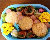 くまさん弁当★簡単キャラ弁作り方5写真