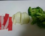 ブロッコリーとカニかまのうま煮作り方1写真