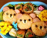 くまさん弁当★簡単キャラ弁作り方7写真