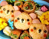 くまさん弁当★簡単キャラ弁作り方8写真