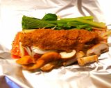 スキレットで秋鮭ホイル焼き。ゴマ味噌味作り方5写真