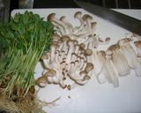 豆苗ときのこの煮浸し作り方1写真