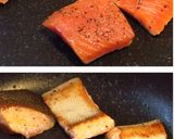 ■秋鮭と里芋の味噌バター炊き込みご飯■作り方2写真