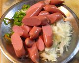 ■ソーセージ＆さつま芋のチーズカレーご飯作り方1写真