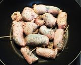 残り野菜を鶏皮で巻き巻き作り方5写真