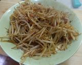 醤油バター風味のベーコンともやし焼きそば作り方8写真