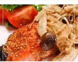 鮭のごま焼き✿味噌マヨきのこのっけ作り方8写真