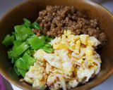 大豆のお肉でヘルシー3色丼作り方4写真