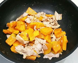 ほっこり甘辛❤かぼちゃと豚肉の炒め物♪作り方5写真