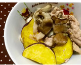 時短！さつまいも豚肉舞茸のバターしょうゆ作り方7写真