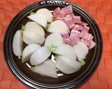 かぶ&ベーコンの白だし炒め作り方1写真