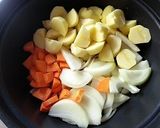 ヘルシー！大豆ミート肉じゃが作り方1写真
