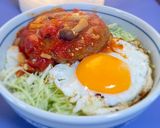 煮込みハンバーグでロコモコ作り方6写真