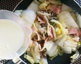 白菜とベーコンのワンポットグラタン。作り方7写真