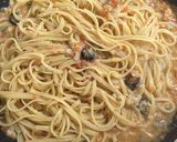 メバルのパスタ、山羊乳チーズ・トマト風味作り方10写真