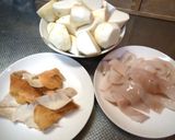 里芋、イカと庄内麩の簡単煮！作り方1写真