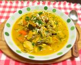 ヘルシー！カボチャとキノコの食べるスープ作り方10写真