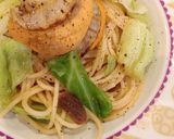 帆立とキャベツの和風パスタ作り方8写真