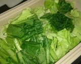 キャベツと小松菜の乾燥エビ和え物作り方1写真