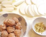 鍋の余り物で♬ぽかぽか鶏つくねスープ♡作り方1写真