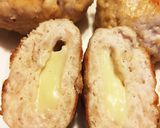 鶏ミンチで！チーズinハンバーグ♡作り方7写真