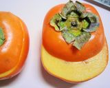 柿カップde柿の美味しいデザートスープ♡作り方1写真
