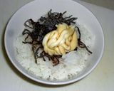 塩こんぶマヨde目玉焼き丼作り方1写真