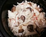 白だしで簡単♪きのこと油揚げのおこわ作り方4写真