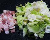 ベーコンとキャベツのスパゲッティ作り方1写真