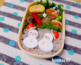 雪だるま 幼稚園♡お弁当 クリスマス作り方6写真