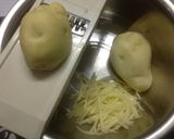 カレー粉クミン粉でじゃがいも餅（土豆饼）作り方1写真