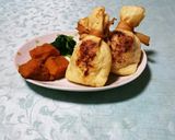 カリッと油揚げ 卵と挽き肉入り作り方8写真