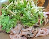 ５分★節約【豚なんこつと水菜の炒め物】作り方4写真