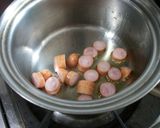 ゴボウのささがきとソーセージのスープ作り方2写真