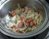 ゴボウのささがきとソーセージのスープ作り方3写真