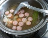 ゴボウのささがきとソーセージのスープ作り方6写真