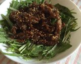 水菜サラダの大豆フィレ肉甘辛揚げ乗せ♪♪作り方9写真