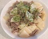 カンタン！豚肉と長芋ニンニク味噌バター作り方5写真