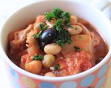 鶏もも肉とキャベツと蒸し豆のトマト煮。作り方5写真