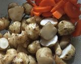 キクイモ入り根菜の煮付け作り方2写真