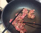 牛肉かけ御飯作り方2写真