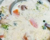 鶏肉と野菜いっぱい豆乳スープ作り方8写真