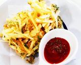 カリさくっ☆ポテト＆水菜のチーズかき揚げ作り方10写真