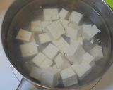 春菊と豆腐のすまし汁作り方1写真