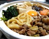 土鍋で簡単すき焼き風うどん作り方7写真