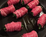 牛肉巻き2種☆塩ネギと甘辛いんげん作り方3写真
