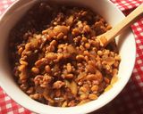 ひき肉と玉ねぎの甘〜い納豆作り方4写真