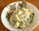 ホンビノス貝のクラムチャウダー茶うどん作り方8写真