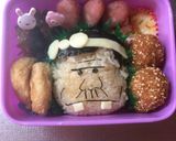 キャラ弁バカボンパパ作り方4写真