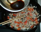 ピリ辛鶏肉と揚げ春雨のレタス包み作り方6写真